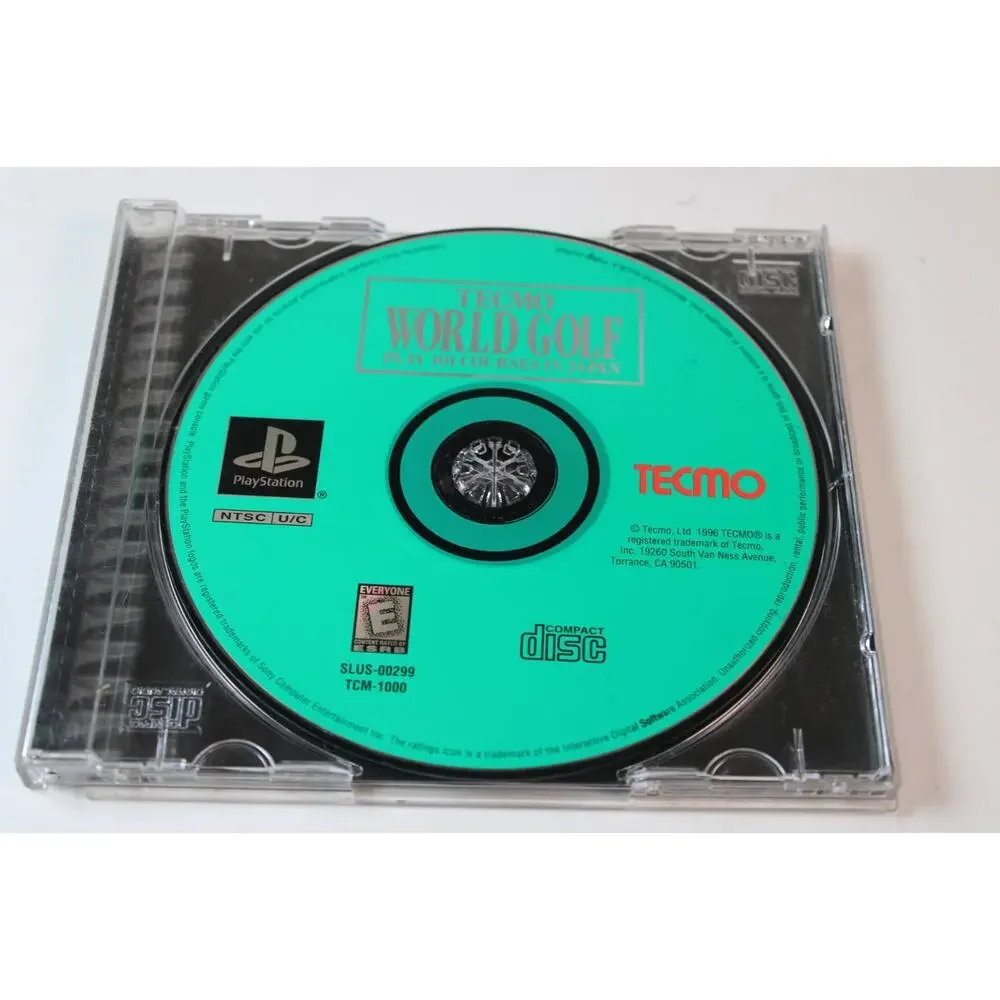 Tecmo World Golf (Sony PlayStation 1, 1996, PS1) No Manual, Tested/Works